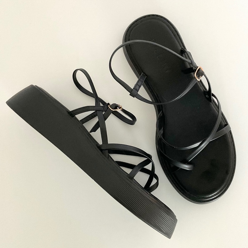 BILLINI Women's Quaint Platform Sandals Black Size EU 38 NEW